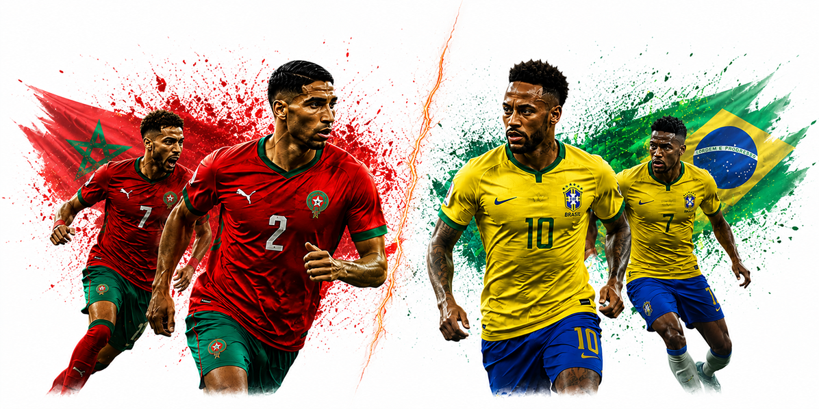 مواجهة كروية بين المغرب والبرازيل