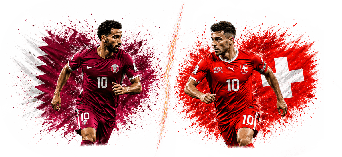 المواجهة الكروية بين قطر وسويسرا